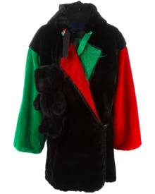 JC de Castelbajac Pre-Owned teddy bear oversized coat - Black