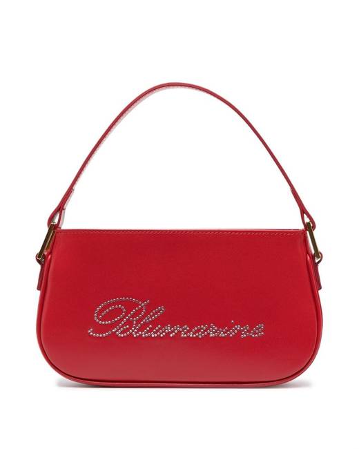 Blumarine Diane Women Beige Pink Shoulder Bag Leather Logo Print Casual  Handbag | eBay