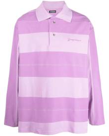 Jacquemus stripe-print polo shirt - Purple