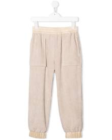 Moncler Enfant corduroy logo-patch trousers - Neutrals