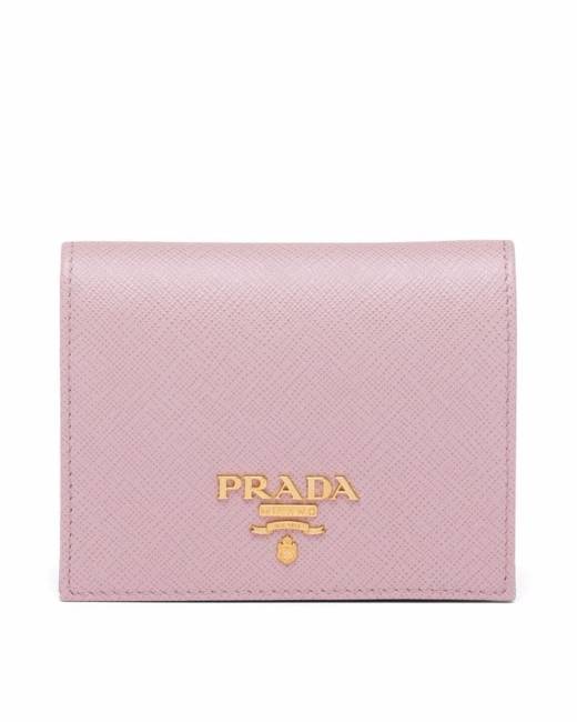 Prada Blue Saffiano Leather Wallet on Chain For Sale at 1stDibs