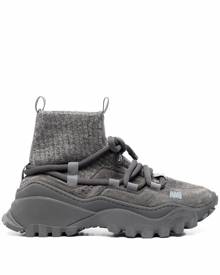 AMI Paris Otto suede-panelled sneakers - Grey
