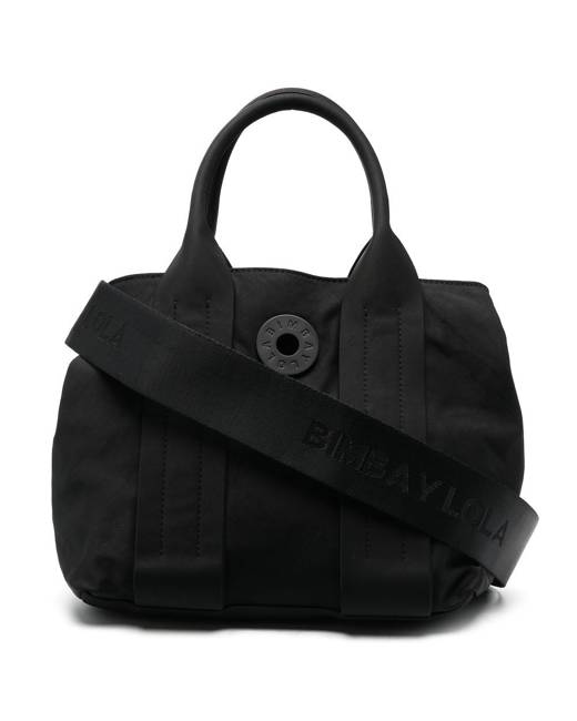 Bimba Y Lola Logo-Lettering Rectangle Makeup Bag - Black for Women
