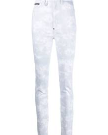 Philipp Plein tie-dye print skinny jeans - Blue