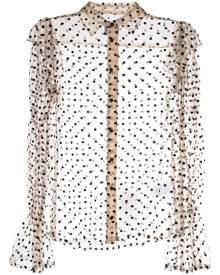 Macgraw sheer polka-dot tulle shirt - Neutrals