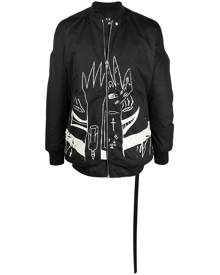 Rick Owens DRKSHDW Jumbo Flight graphic-print bomber jacket - Black