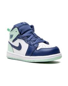 Jordan Kids Jordan 1 Mid "Mystic Navy" sneakers - White