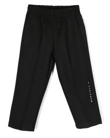 MM6 Maison Margiela Kids logo-print tapered trousers - Black