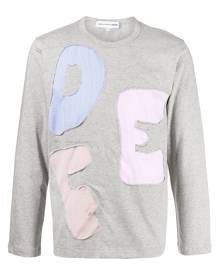 Comme Des Garçons Shirt letter patch long-sleeved T-shirt - Grey