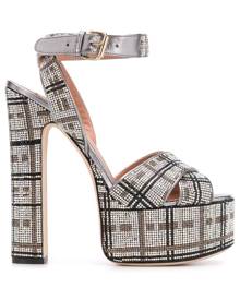 Marco De Vincenzo crystal-embellished platform sandals - Silver