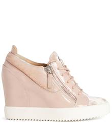 Wedge hot sale sneakers beige