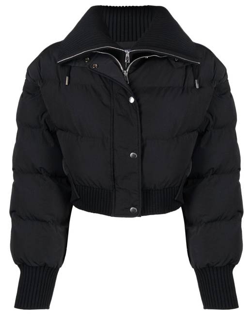 Ribbed Knit Puffer Jacket