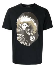 A BATHING APE® logo-print tie-dye T-shirt - Black