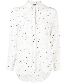 Adam Lippes polka dot-print silk shirt - White