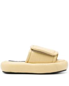Natasha Zinko faux-leather slides - Yellow