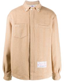 Gcds embroidered logo shirt jacket - Neutrals