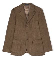 Ralph Lauren Kids single-breasted tweed blazer - Brown