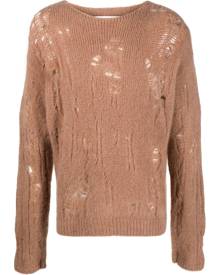 Ramael distressed knit jumper - Brown