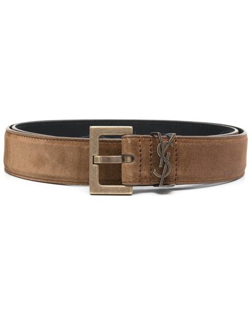 2cm ysl buckle leather belt - Saint Laurent - Men