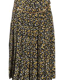 Câllas Milano Aurora animal-print pleated skirt - Yellow