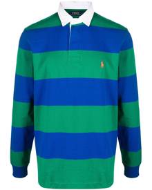 Polo Ralph Lauren striped logo-embroidered rugby shirt - Blue