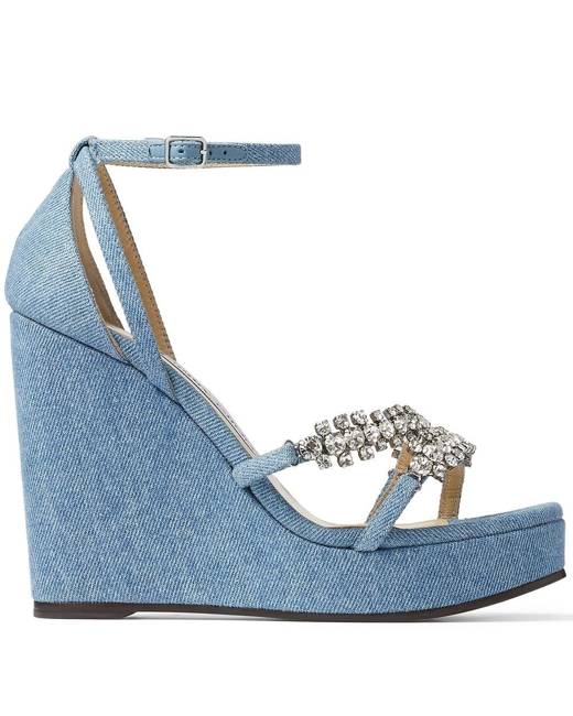 Wedge on sale blue sandals