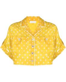 ZIMMERMANN polka dot print cropped shirt - Yellow