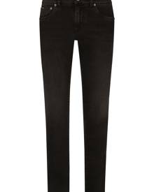 Dolce & Gabbana logo-appliqué skinny jeans - Black