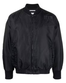 Neighborhood embroidered zip-up bomber jacket - Black