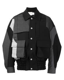 Feng Chen Wang Patchwork Woollen jacket - Black