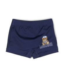 Moschino Kids Teddy Bear print swim shorts - Blue