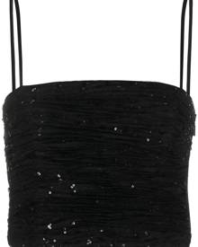 Emporio Armani sequin-embellished vest top - Black