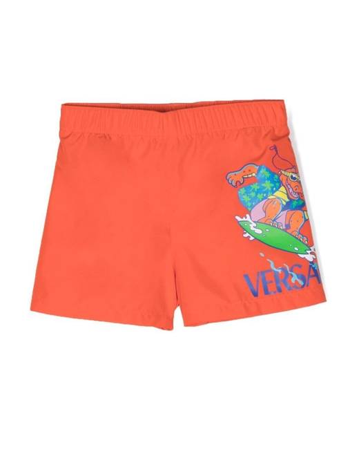 Red versace sale swim shorts