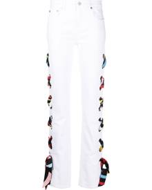 PUCCI Marmo-print flared jeans - White