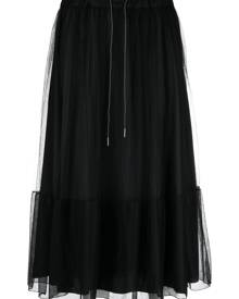 Fabiana Filippi drawstring midi skirt - Black