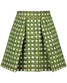 Giambattista Valli polka-dot high-waist mini skirt - Green