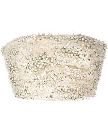 Bambah sequin-embellished tube top - White