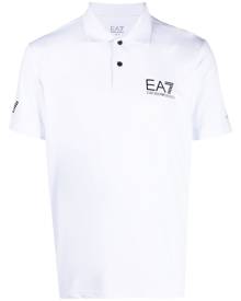 Ea7 Emporio Armani logo-print polo shirt - White