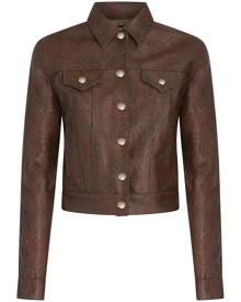 ETRO paisley-print cropped jacket - Red