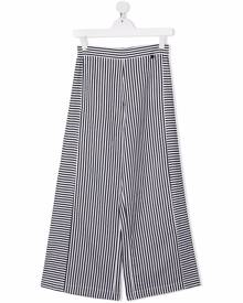 Monnalisa striped wide-leg trousers - Black