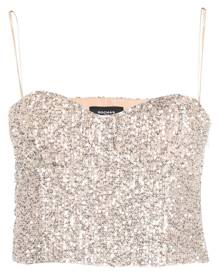 Rochas sequin-embellished top - Silver