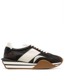 TOM FORD James panelled flatform sneakers - Brown