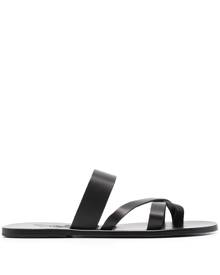 Ancient Greek Sandals Jason cross-strap leather sandals - Black