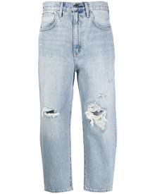 Levi's: Made & Crafted distressed-finish jeans - Blue