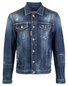 DSQUARED2 distressed denim jacket - Blue