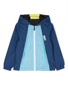 Dkny Kids logo-print reversible windbreaker - Blue