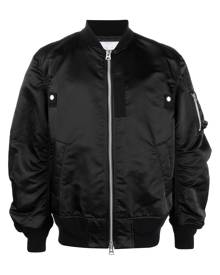 sacai zipped bomber jacket - Black