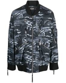 Dsquared2 graphic-print bomber jacket - Blue