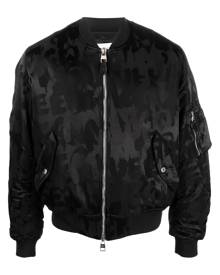 Alexander McQueen logo-print bomber jacket - Black