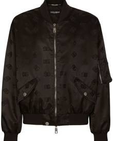 Dolce & Gabbana logo-tag satin bomber jacket - Black